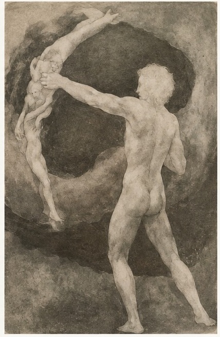 Classical figure study exploring the human form